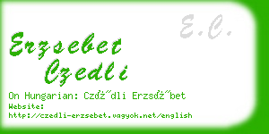 erzsebet czedli business card